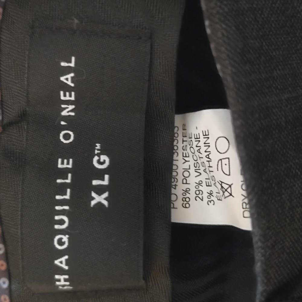 New Shaquille O'Neal Men's Size 48x32 Gray Plaid Dress Pants Trousers - Picture 6 of 9
